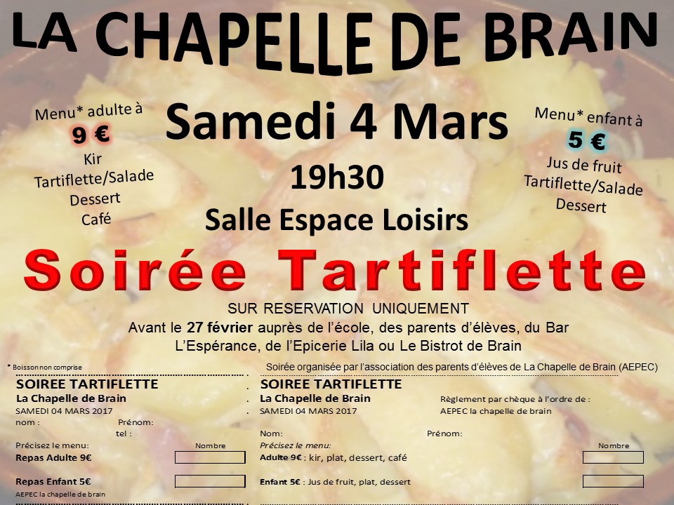 Soirée Tartiflette avec coupon réponse