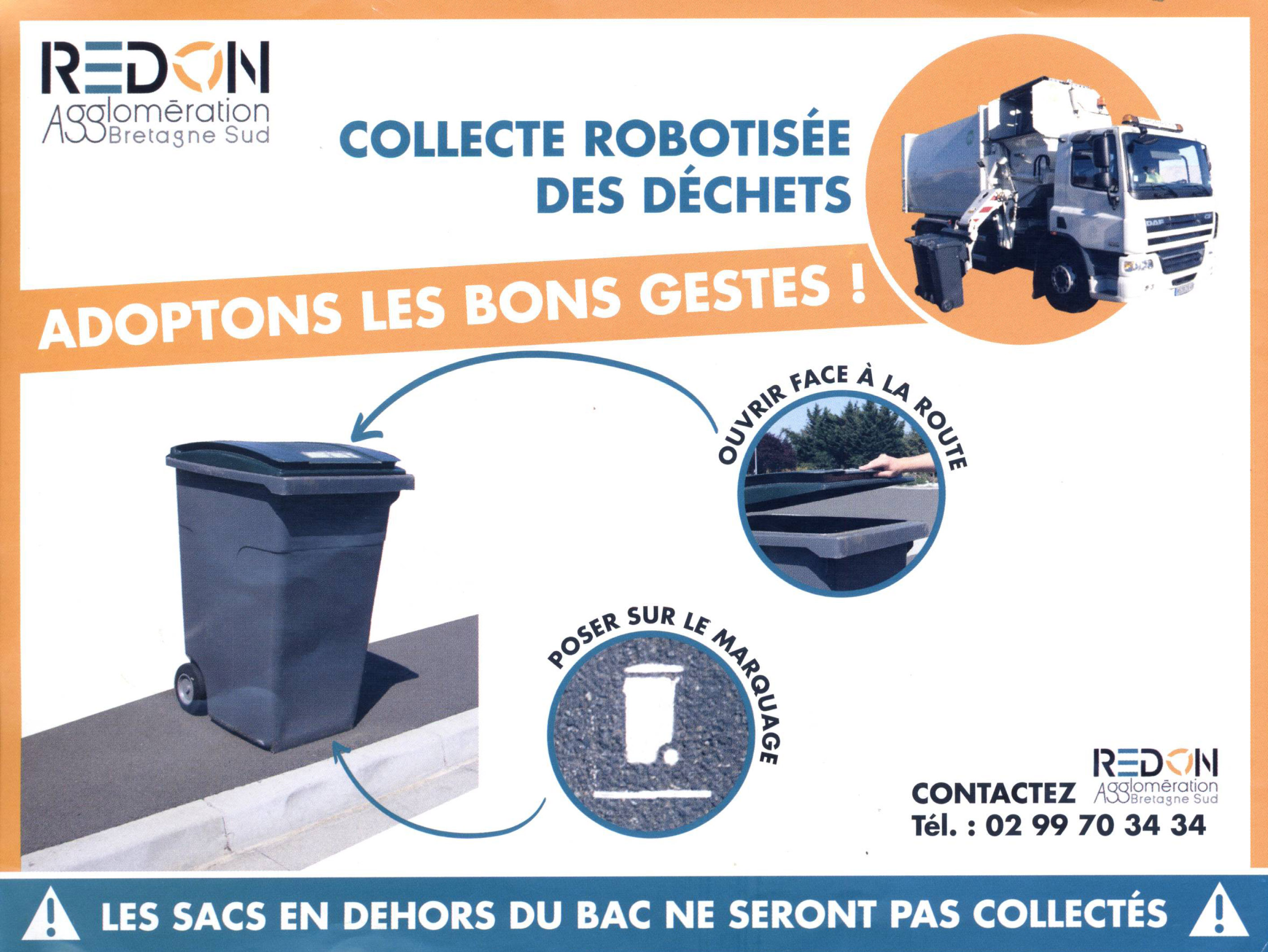 Distributions des bacs d'ordures ménagères et de recyclage