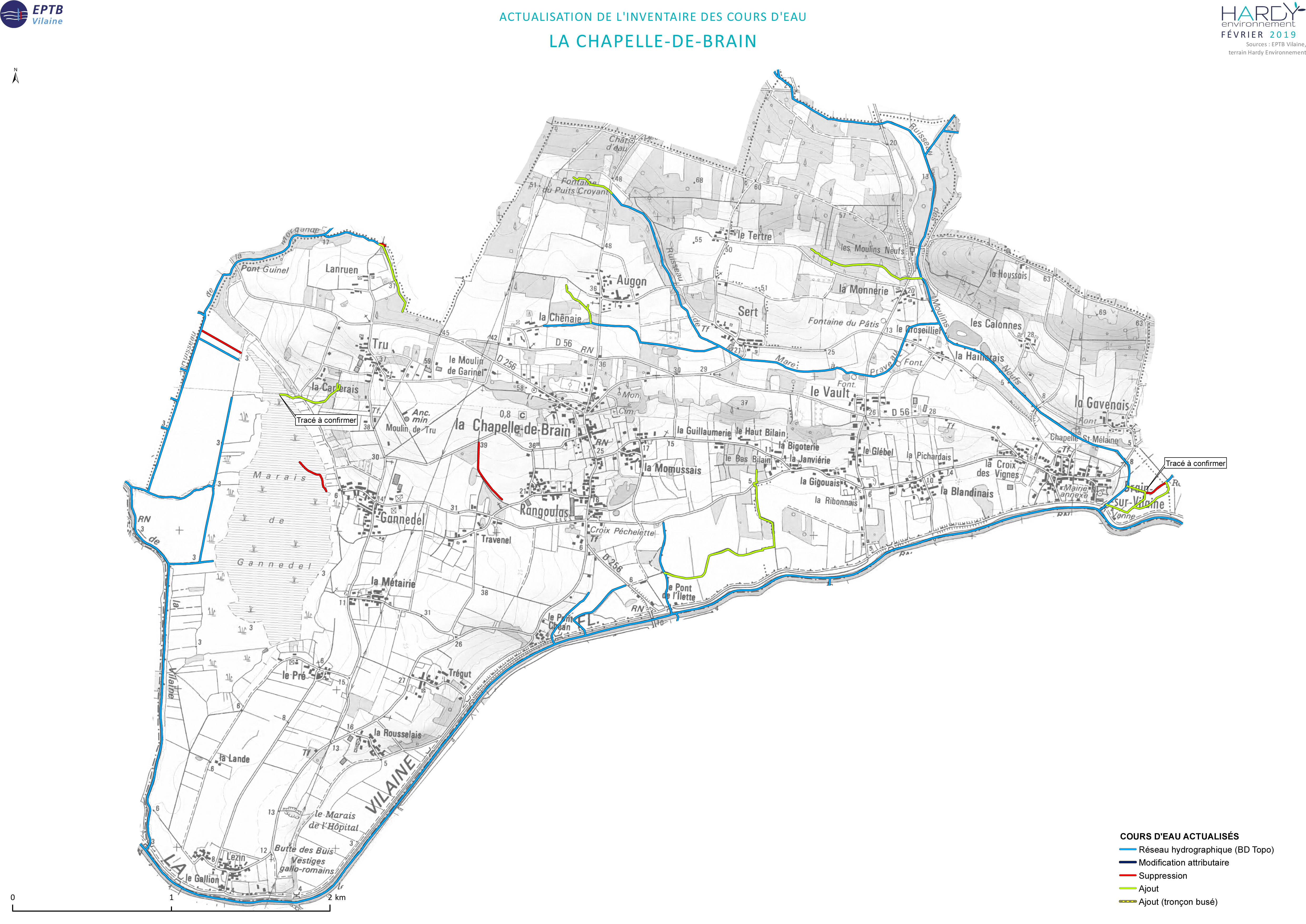 Nouvelle cartographie des cours d'eau