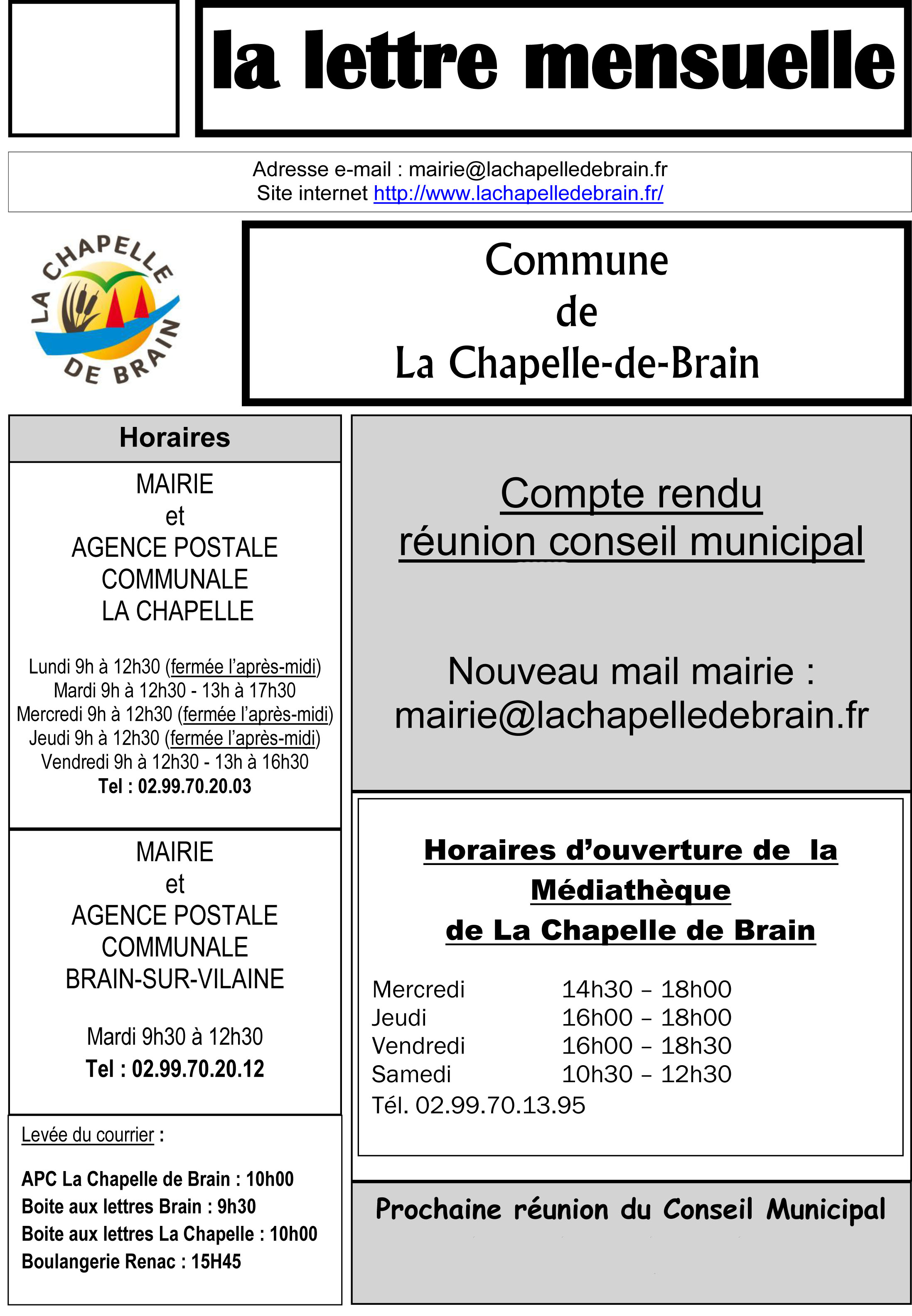 La nouvelle lettre mensuelle ...