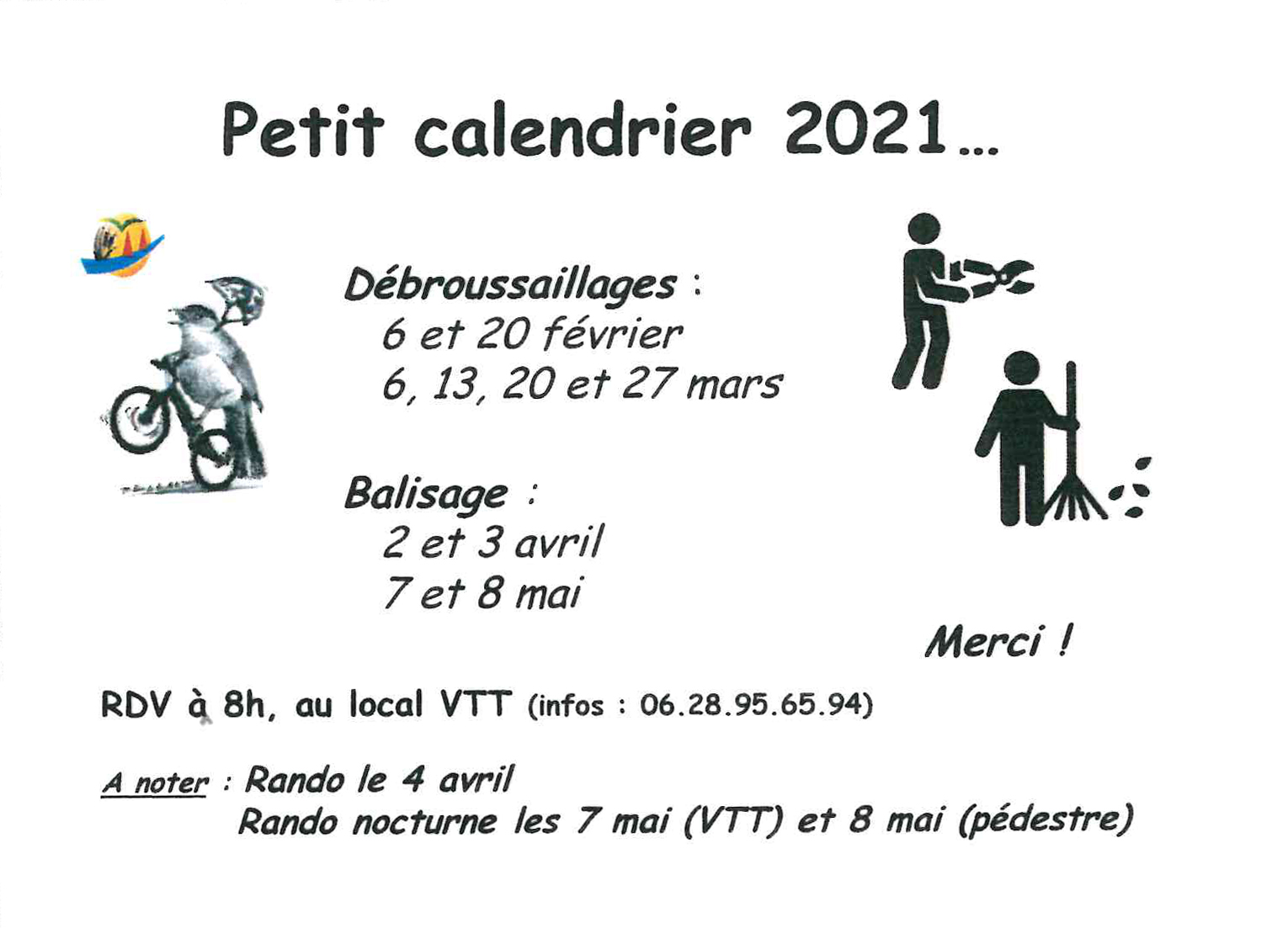 Calendrier des débroussaillages