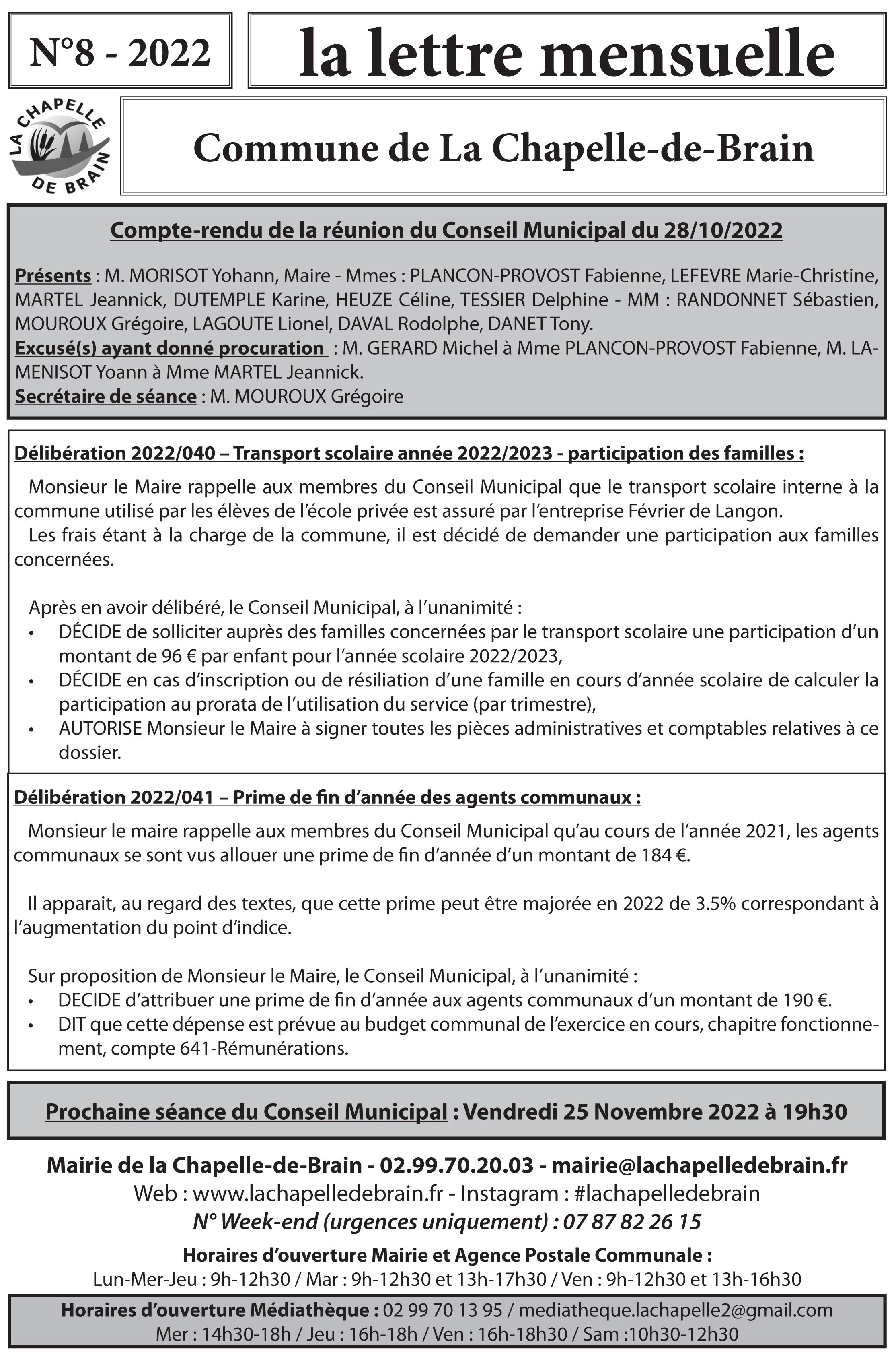 La nouvelle lettre mensuelle ...