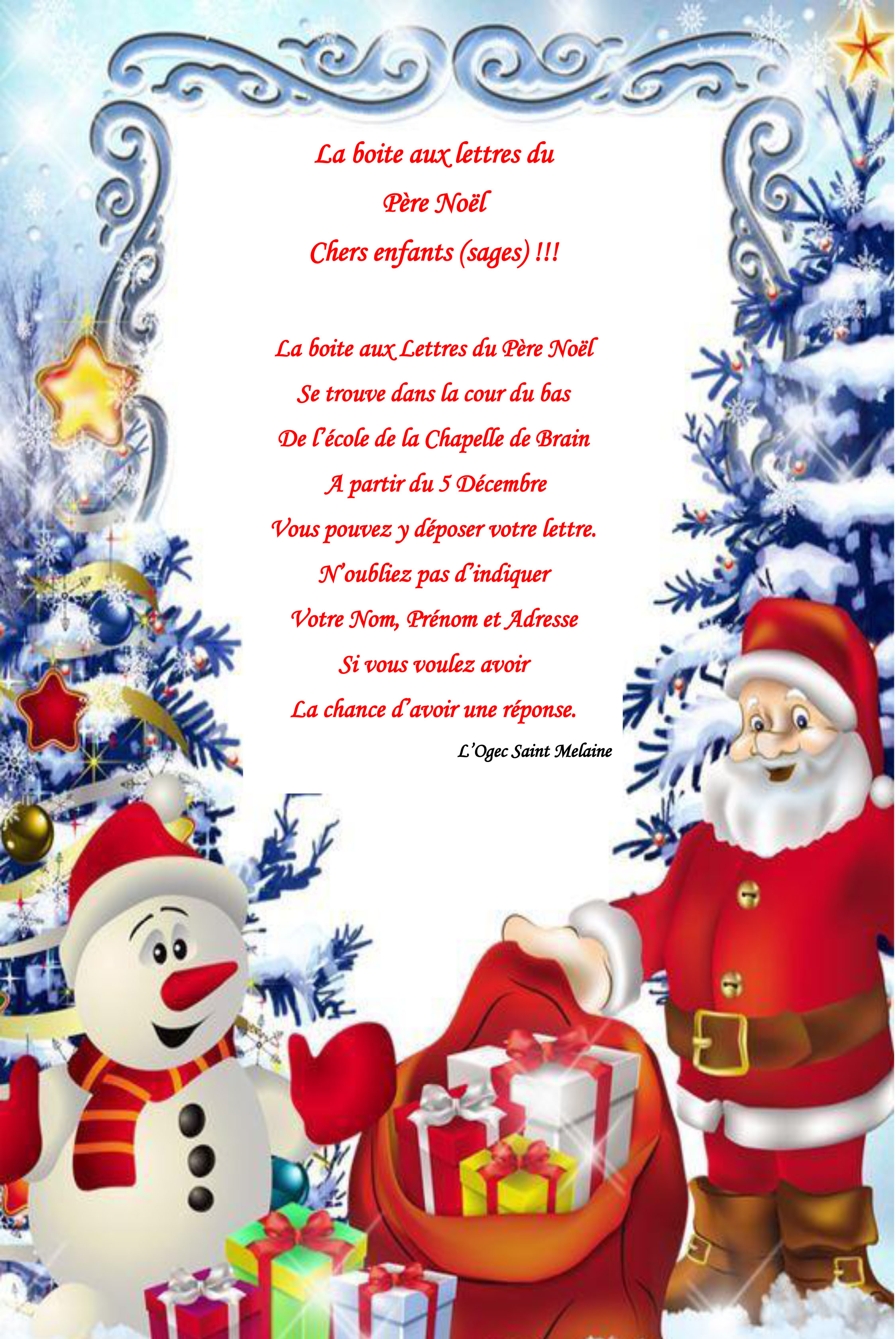 Boite aux lettres du Père Noël