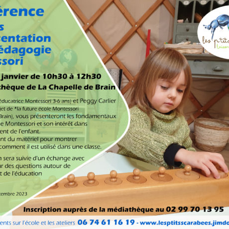Conférence - Ateliers : Pédagogie Montessori