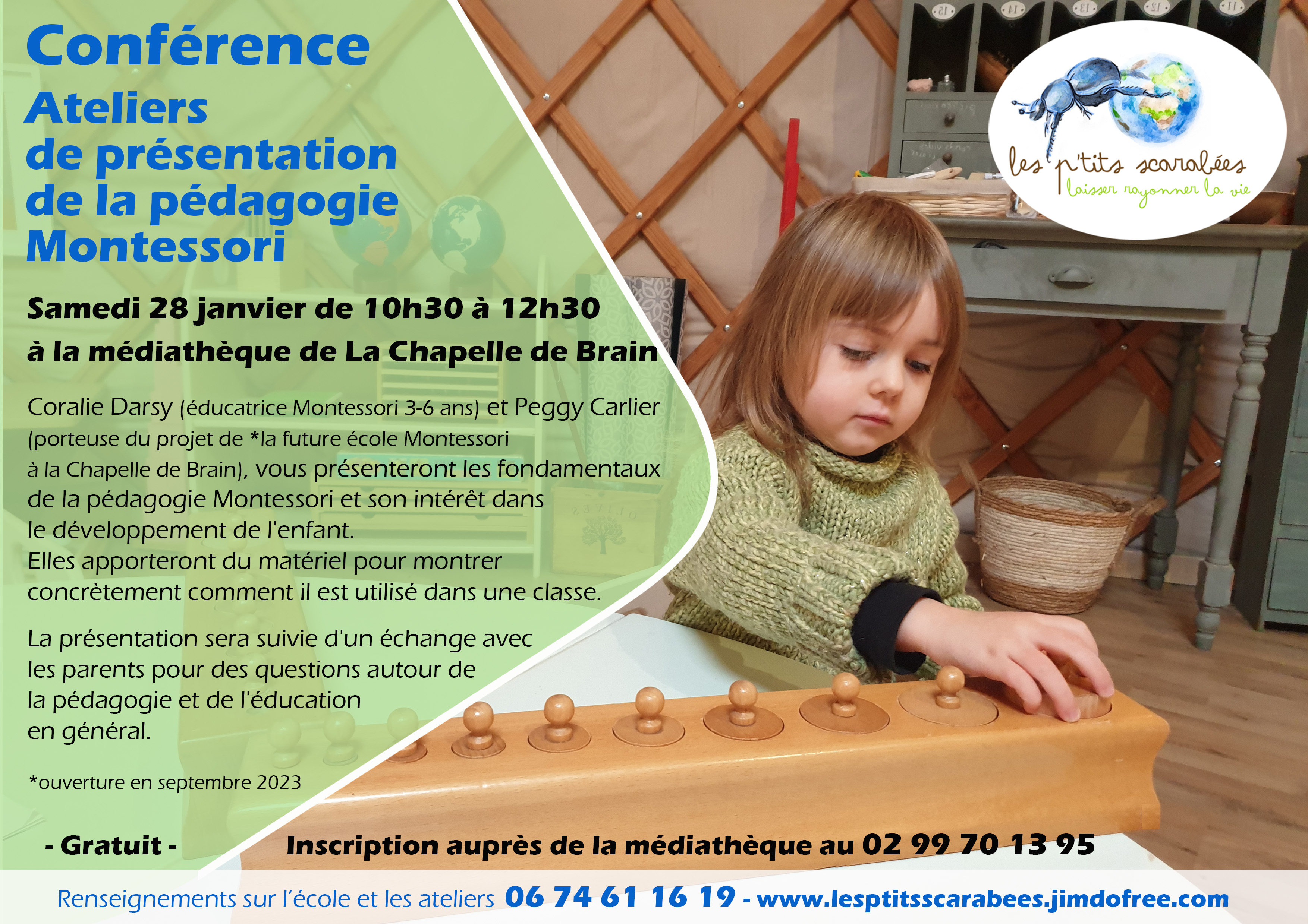 Conférence - Ateliers : Pédagogie Montessori