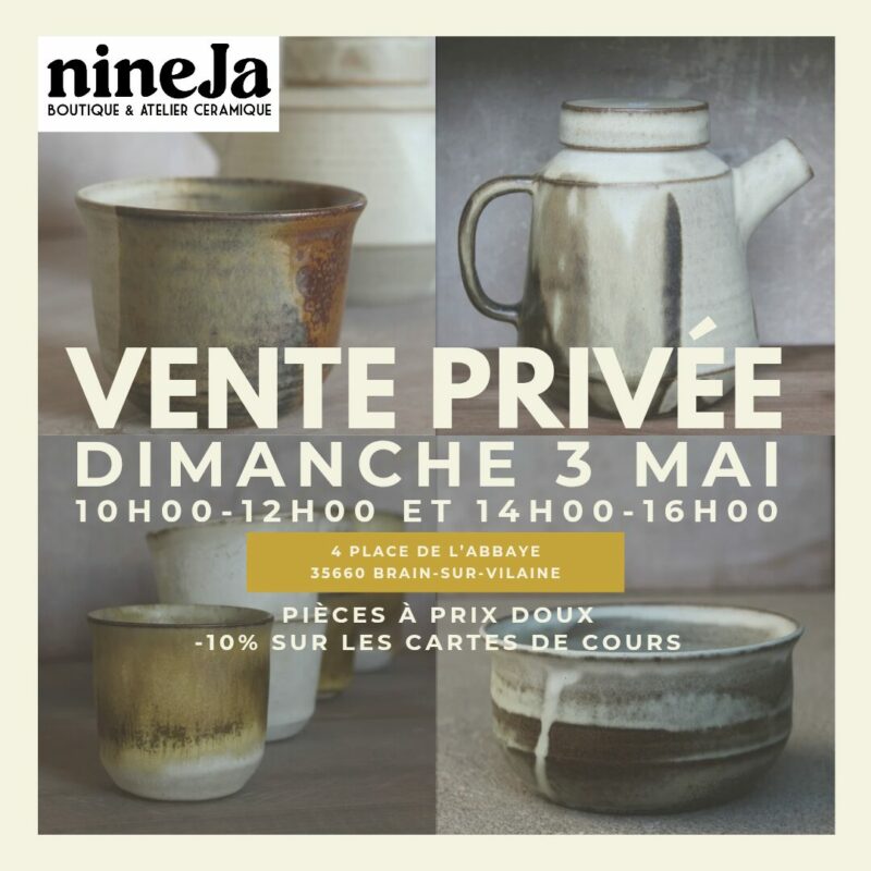 Vente Privée : Pièces à prix doux chez NineJa Céramique