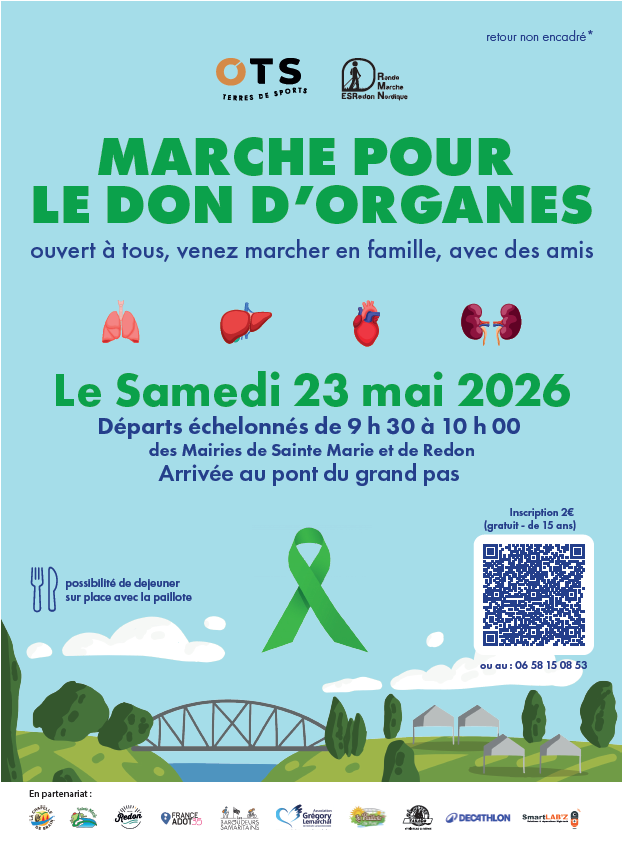 Venez marcher en Famille, entre Amis ... Pour le Don d'Organes