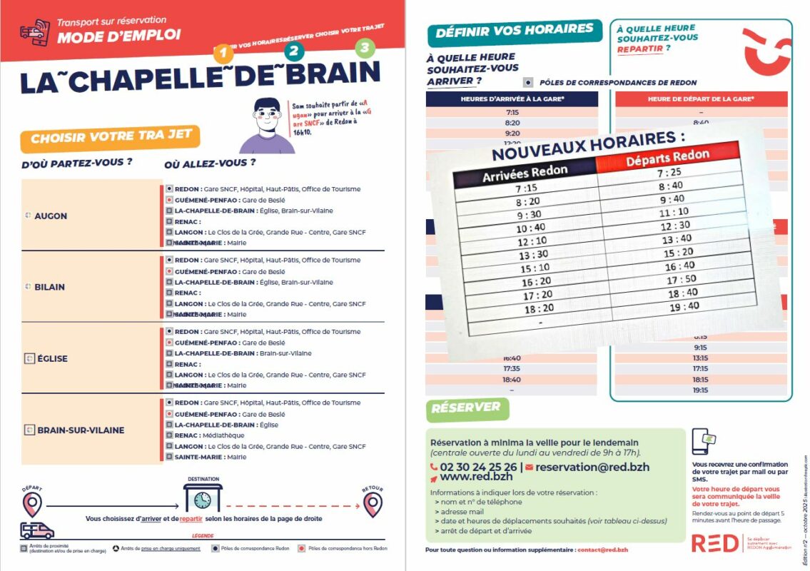 Changement d'horaires pour le bus RED