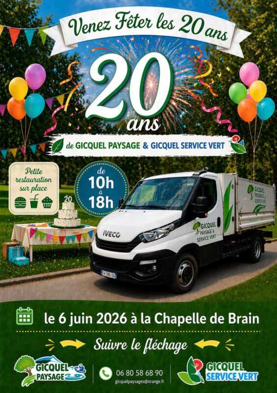 🎈 20 ans de GICQUEL Paysage et Service vert ... Ça se fête ! 🎈