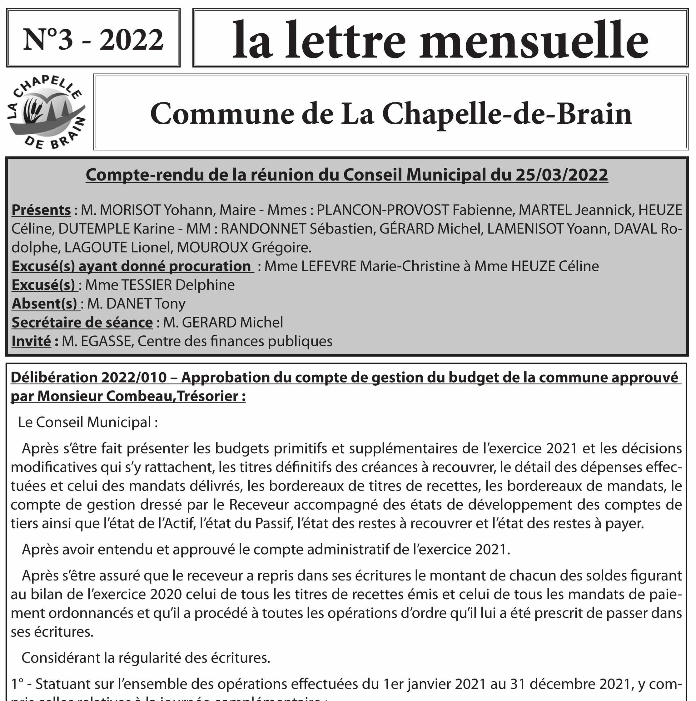 La nouvelle lettre mensuelle ...