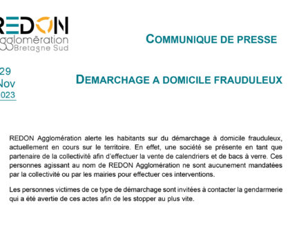Attention au démarchage frauduleux